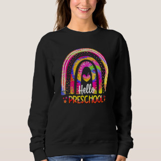 Sudadera Tinte Atado Boho Arcoíris Maestra Hola Preescolar