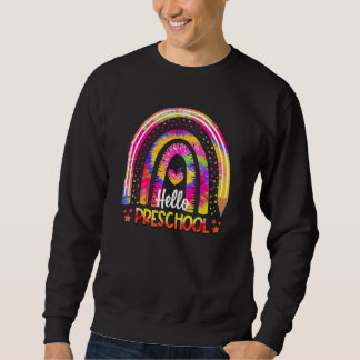 Sudadera Tinte Atado Boho Arcoíris Profesora Hola Preescola
