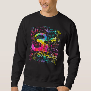 Sudadera Tinte atado Equipo de tipografía de tercer grado T