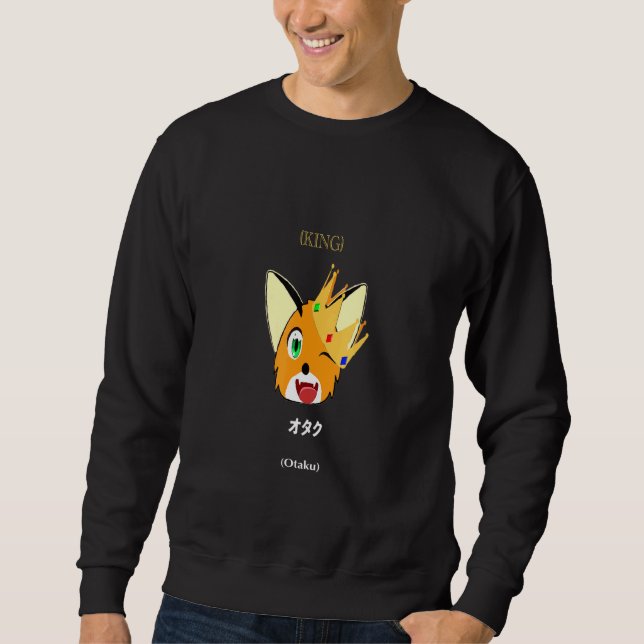 Sudadera Tinto Fox Foxy King Otaku (Anverso)