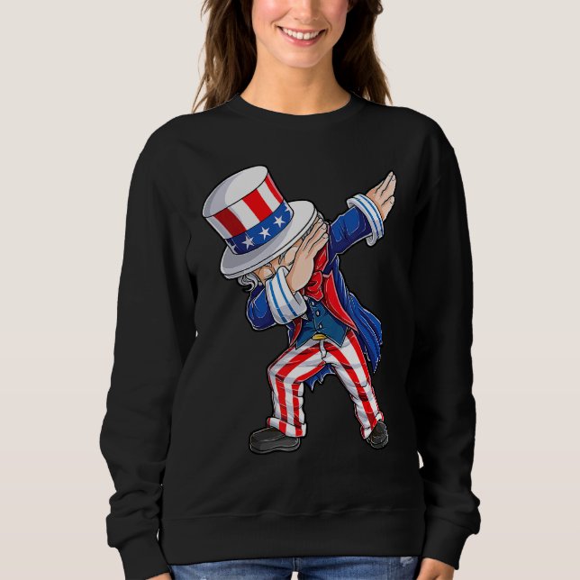 Sudadera Tío Dabbing Sam 4 De Julio Niños Hombres 2 (Anverso)