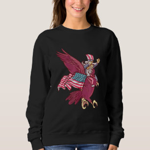 Sudadera Tío Dabbing Sam Riding Eagle 4 De Julio Para Niño