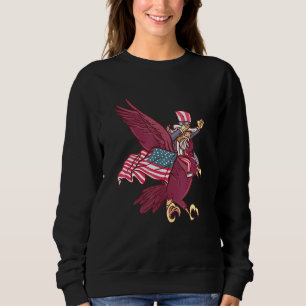Sudadera Tío Dabbing Sam Riding Eagle 4 De Julio Para Niño