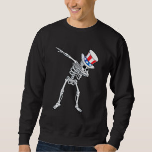 Sudadera Tío Dabbing Sam Skeleton 4 De Julio