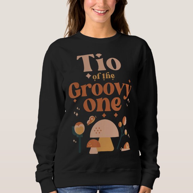 Sudadera Tío De Groovy Un Boho Primer Cumpleaños Hippie Mu (Anverso)