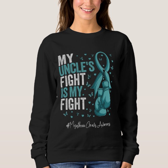 Sudadera Tio de la cinta verde azulada Miastenia Gravis Awa (Anverso)