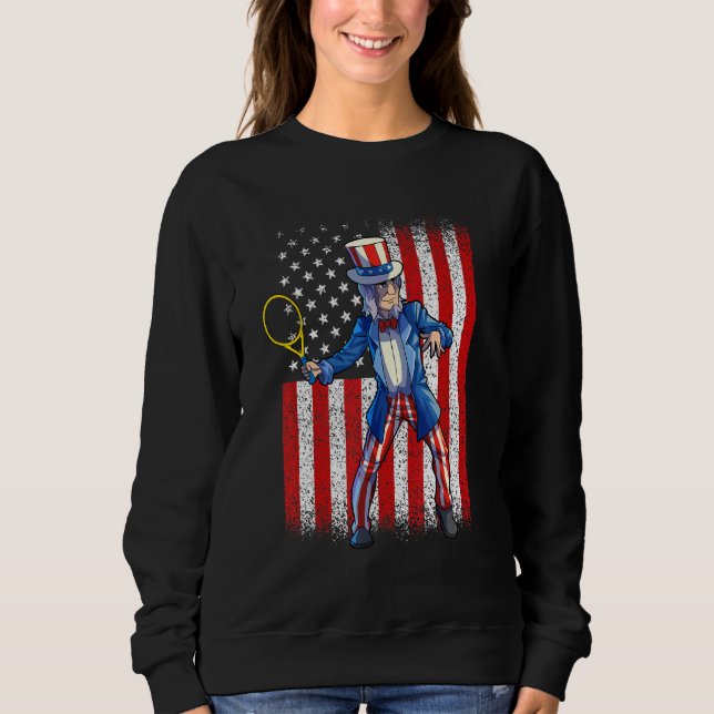 Sudadera Tío De Tenis Sam 4 De Julio Hombres Muchacho Estad (Anverso)