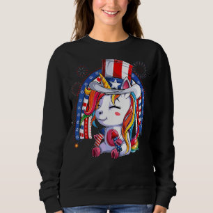 Sudadera Tío De Unicornio Sam Gorra Bandera Estadounidense