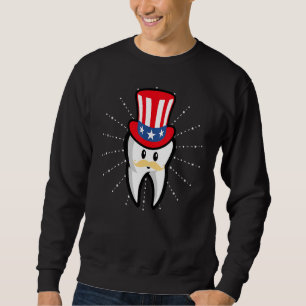 Sudadera Tío Diente Dental Sam Gorra Bandera Estadounidense