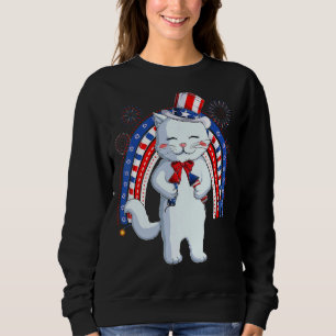 Sudadera Tío Gato Sam Gorra Bandera Estadounidense 4 De Jul