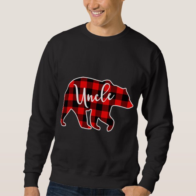 Sudadera Tío Oso Rojo Navidades familiares coincidentes (Anverso)