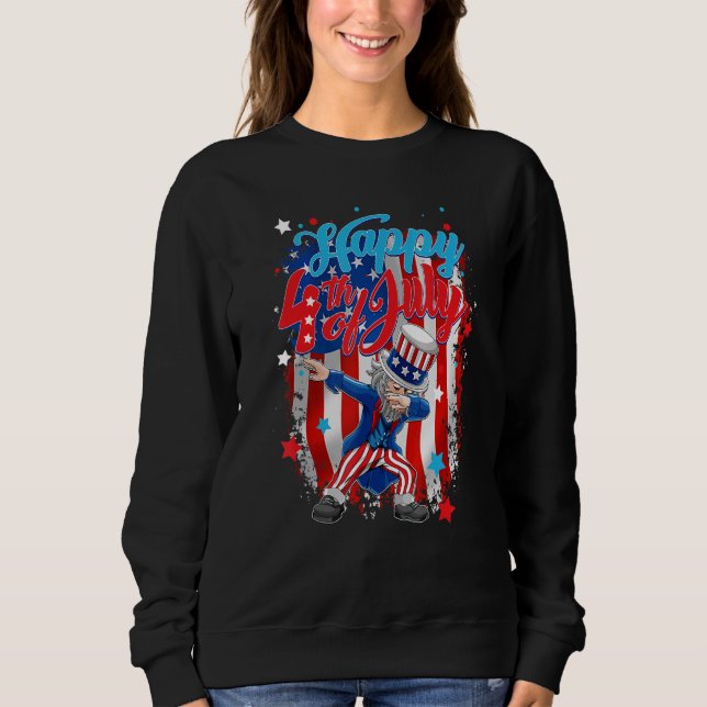 Sudadera Tío Sam Feliz 4 De Julio (Anverso)