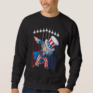 Sudadera Tío Sam haciendo Dab el 4 de julio Niños Hombres