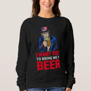 Sudadera Tío Sam Quiero Que Me Traes Cerveza Guay America