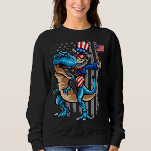 Sudadera Tío Sam Rex Dinosaur América 4 De Julio Ee.Uu.