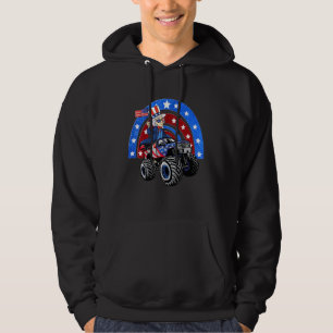 Sudadera Tío Sam Riding Monster Camión 4 De Julio Merica
