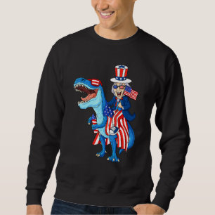 Sudadera Tío Sam Riding T Rex 4 De Julio Niños Chicas