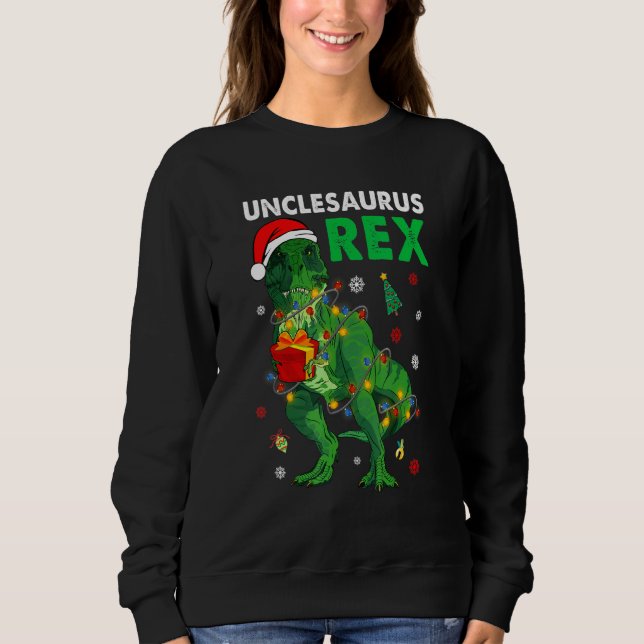 Sudadera Tío T Navidades Rex Dinosaur Unclesaurus Matchin (Anverso)