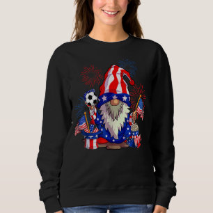 Sudadera Tio Tío Sam Gnome Fútbol Bandera Estadounidense 4.