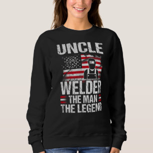 Sudadera Tío Welder El Hombre La Leyenda Retro Bandera De E