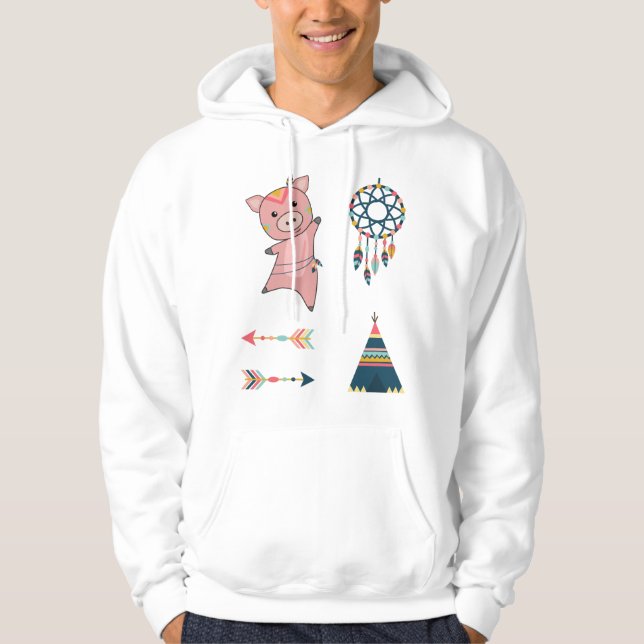 Sudadera Tipi Pegatina de lechón indio (Anverso)