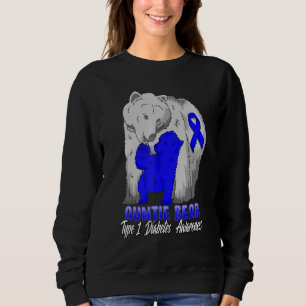 Sudadera Tipo 1 Diabetes Ayuda al Oso de la Tía de Concienc