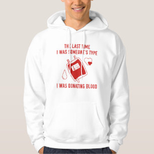 Sudadera Tipo de donación de sangre