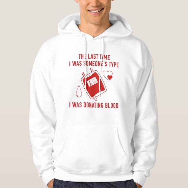 Sudadera Tipo de donación de sangre (Anverso)