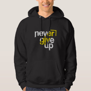 Sudadera Tipografía angustiada motivacional Nunca te rindas