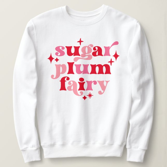 Sudadera Tipografía Art Sugar Pluma Leche Leche Rosa y Rojo (Anverso del diseño)