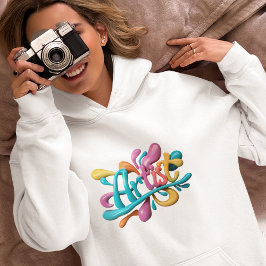 Sudadera Tipografía artística, colorida, moderna, elegante