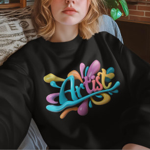 Sudadera Tipografía artística, colorida, moderna, elegante