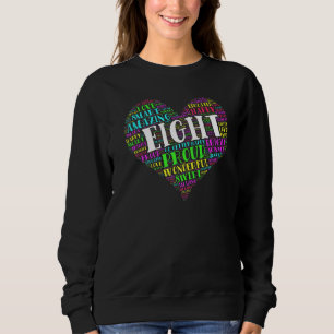 Sudadera Tipografía cardíaca de ocho años de edad