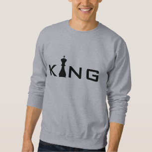 Sudadera Tipografía Cool King Jugador de Ajedrez