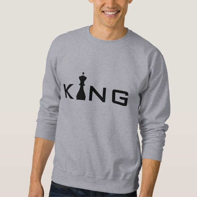 Sudadera Tipografía Cool King Jugador de Ajedrez (Anverso)
