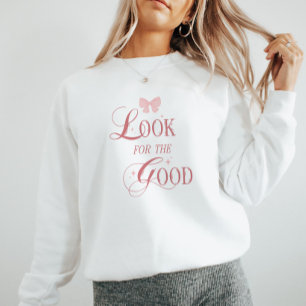 Sudadera Tipografía Coqueta Rosa Lindo Cita de Positividad