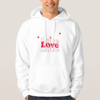 Sudadera Tipografía de amor rojo lindo con diseño gráfico d