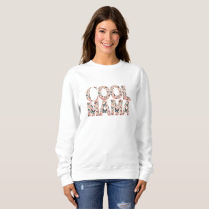 Sudadera Tipografía de Cool Mama con Mariposas Flotantes