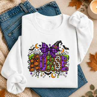 Sudadera Tipografía de Enfermera de Halloween con Sombrero 