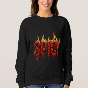Sudadera Tipografía de Fuego de Pimiento Chili Picante Comi
