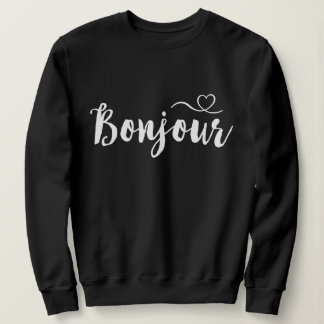 Sudadera Tipografía de guiones - Bonjour