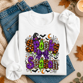 Sudadera Tipografía de Halloween de Temporada Espeluznante