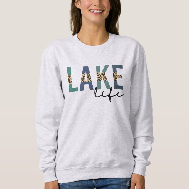 Sudadera Tipografía de impresión de Cheetah Life Lake (Anverso)