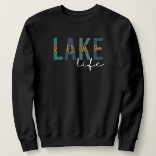 Sudadera Tipografía de impresión de Cheetah Life Lake