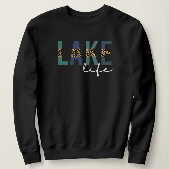 Sudadera Tipografía de impresión de Cheetah Life Lake (Anverso del diseño)