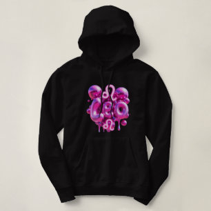 Sudadera Tipografía de Letras Burbuja Rosadas Signo LEO Hor