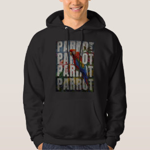 Sudadera Tipografía de loro vintage naturaleza bosque