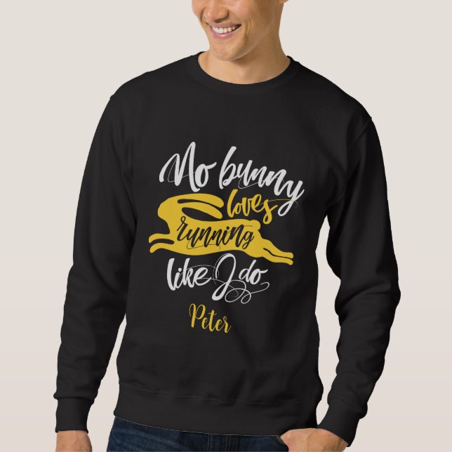Sudadera Tipografía de motivación de conejo amarillo divert (Anverso)