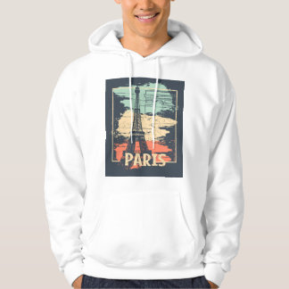 Sudadera Tipografía de París: poster abstracto de Eiffel.