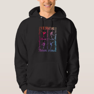 Sudadera Tipografía de patinaje sobre hielo chica patinador